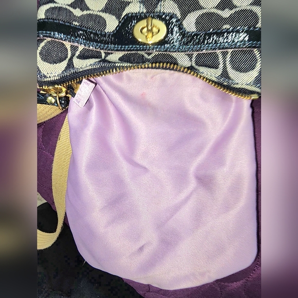 Coach Signature Denim Adjustable Crossbody Bag W/Coin Pouch (7.5" W x 8.5"H) - Picture 16 of 16